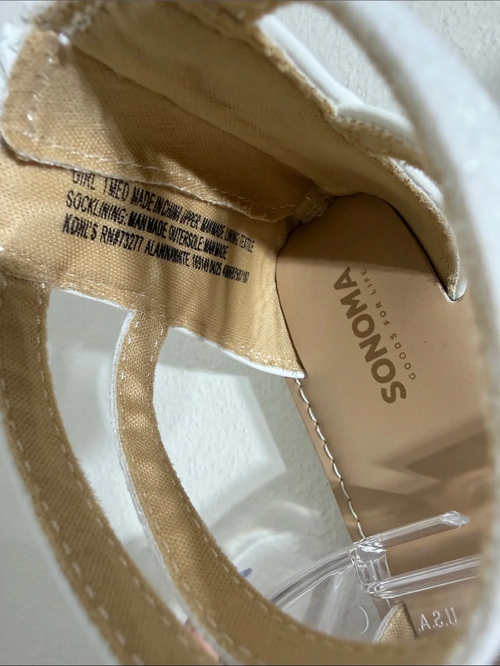 Girls Sonoma White Sparkle Strappy Sandals